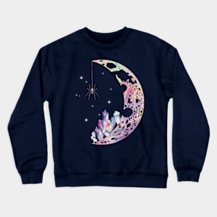 Crystal Spider Moon Crewneck Sweatshirt